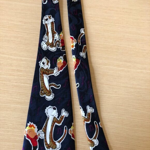 Calvin & Hobbs Dancing 100% Silk Red & Blue Tie - Picture 2 of 6